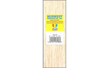 Midwest Products 7008 BALSA Wood Block 2X2X12