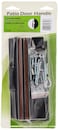 SlideCo 141752 Sliding Patio Door Handle Set 41516 In Extruded Aluminum Hook Latch Black with Wood Grain Single Pack