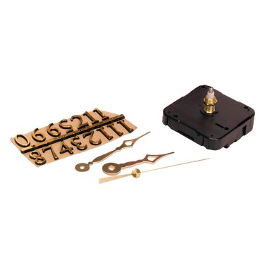 Walnut Hollow 3 Piece Clock Kit for 34inch Surfaces Use to Repair or Design your Own Clock