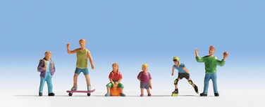 Noch 15810 Playing Children 6 H0 Scale Figures