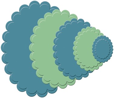 Spellbinders S4111 Nestabilities Large Classic Scalloped Ovals Die Template