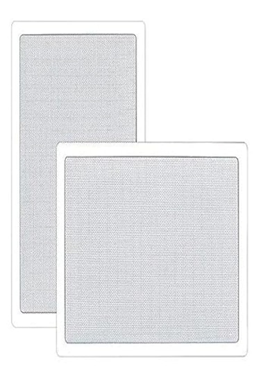 Pyle Two Way Stereo Sound Speaker  Dual Professional Audio Speakers System  In Wall  In Ceiling White Mount Flush 65 Midbass 12 Inch Polymer Tweeter  Indoor Home Theater  Pyle PDIW65 Pair