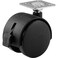 Shepherd Hardware 9405 2Inch Office Chair Caster Twin Wheel with Brake 112Inch Sq Plate 75lb Load Capacity 2Pack