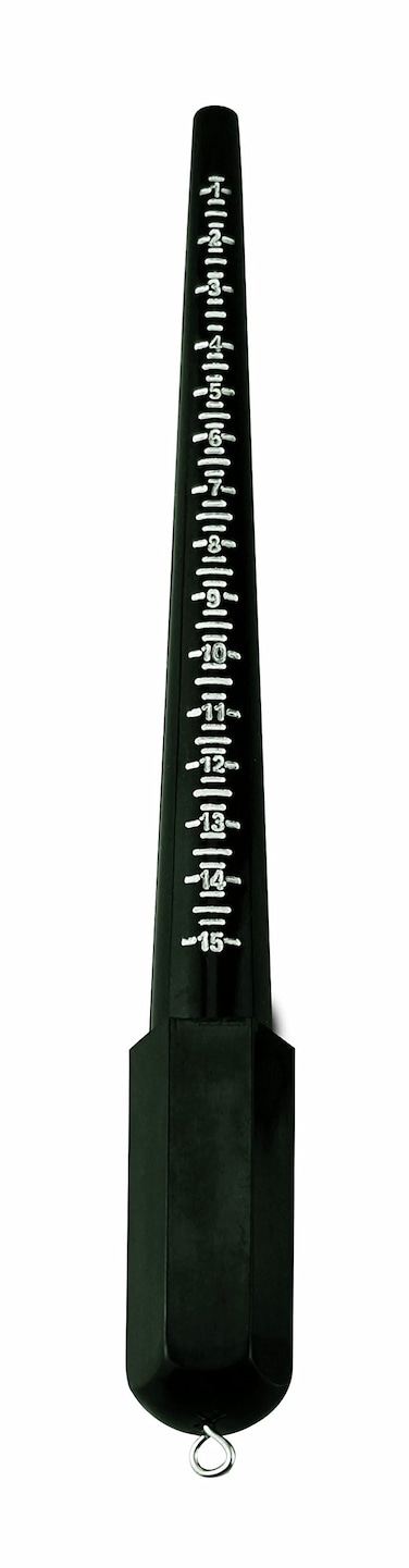SE 12Inch Grooved Plastic Ring Sizing Mandrel  NonRolling Handle  Sizes 115 JT117PRS
