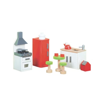 Le Toy Van  Wooden SugarPlum KItchen Dolls House  Accessories Play Set For Dolls Houses  Girls or Boys Dolls House Furniture Sets  Suitable For Ages 3 ME052