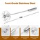ANYI Semiautomatic Whisk 12Inch Stainless Steel Egg Beater Hand Push Rotary Whisk Blender Easy Whisk Mixer Stirrer for Making Cream Whisking Beating and Stirring Silver 2Pcs Silver