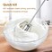 ANYI Semiautomatic Whisk 12Inch Stainless Steel Egg Beater Hand Push Rotary Whisk Blender Easy Whisk Mixer Stirrer for Making Cream Whisking Beating and Stirring Silver 2Pcs Silver