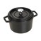 STAUB Cast Iron Dutch Oven 125qt Round Cocotte Made in France Serves 2 Matte Black