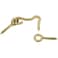 National Hardware N118067 V2001 Hooks  Eyes in Solid Brass 2 pack