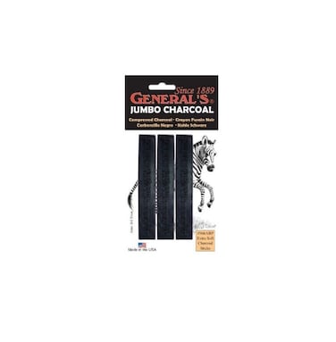 General Pencils Jumbo Compressed Charcoal 6B Stick 966ABP