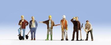 Noch 36110 Construction Workers 6 N Scale Figures