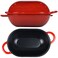 Crucible Cookware Enameled Cast Iron Bread Pan Dutch oven with Lid and Loop Handles  Red  Oven Safe Form for Baking and Cooking Artisan Bread Kit  Loaf Pan