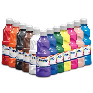 Prang ReadytoUse Tempera Paint Assorted Colors 16 Oz 12 Count