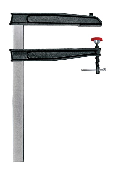 BESSEY Deep Reach Tradesmans Bar Clamp  12 In Throat x 24 In  CDS2412WP  Woodworking Clamps with Wooden Handle Ideal for Home Improvement Workbench Projects Carpentry and Cabinetry