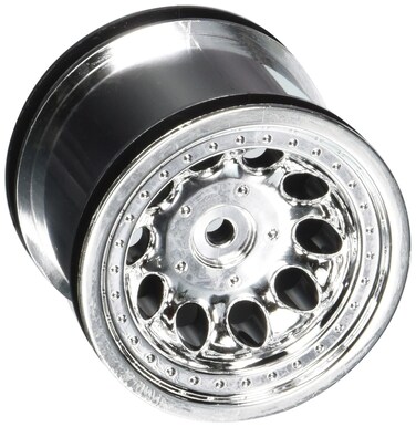 RPM Revolver 22 Truck Wheels Traxxas Rear Chrome