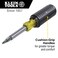 Klein Tools 32500 11in1 Screwdriver  Nut Driver Set 8 Bits Phillips Slotted Torx Square 3 Nut Driver Sizes Cushion Grip Handle