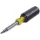 Klein Tools 32500 11in1 Screwdriver  Nut Driver Set 8 Bits Phillips Slotted Torx Square 3 Nut Driver Sizes Cushion Grip Handle