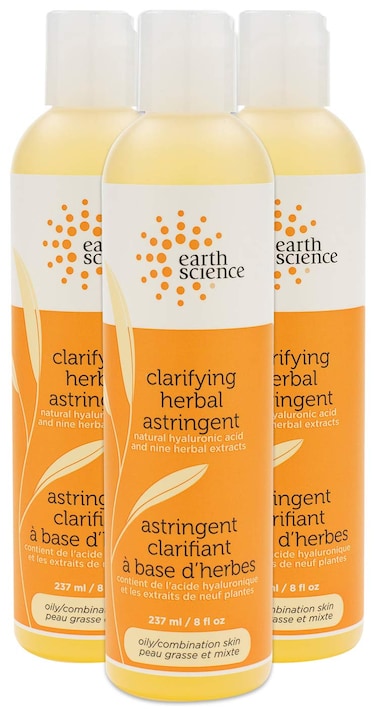 EARTH SCIENCE  Clarifying Herbal Facial Astringent Skin Care with Witch Hazel 8 Fl Oz Pack of 3