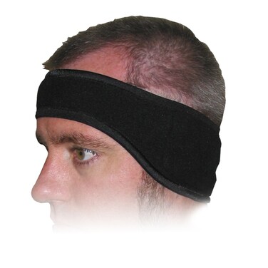 Heat Factory Fleece Ear Headband with Hand Heat Warmer Pockets Black