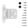 Hickory Hardware P143W  Variable Overlay 38 Inch Inset SelfClosing Collection Cabinet Hinge 170 Opening  Surface Face Frame Mounting  Easy Installation White Finish  1 Set of Pair