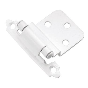 Hickory Hardware P143W  Variable Overlay 38 Inch Inset SelfClosing Collection Cabinet Hinge 170 Opening  Surface Face Frame Mounting  Easy Installation White Finish  1 Set of Pair
