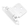 Hickory Hardware P143W  Variable Overlay 38 Inch Inset SelfClosing Collection Cabinet Hinge 170 Opening  Surface Face Frame Mounting  Easy Installation White Finish  1 Set of Pair