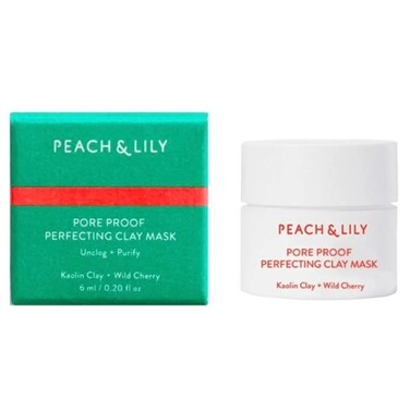 Peach  Lily Pore Proof Perfecting Clay Mask Travel Trial Size 05 fl oz  6 ml