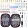 100Pcs Aluminum Ergonomic Crochet Hooks Kit DIY Hand Knitting Craft Art Tool Yarn Knitting Needles Kit with Case for Beginners Experienced Crochet Hook Lovers