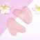 Roysmart Gua Sha Massage Tool Natural Quartz Jade Stone Gua Sha Facial Tool for Face Neck Body Scraping Facial Massage Tools for Promotes Blood FlowPrevents WrinklesRemoves Toxins Rose Quartz