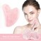 Roysmart Gua Sha Massage Tool Natural Quartz Jade Stone Gua Sha Facial Tool for Face Neck Body Scraping Facial Massage Tools for Promotes Blood FlowPrevents WrinklesRemoves Toxins Rose Quartz