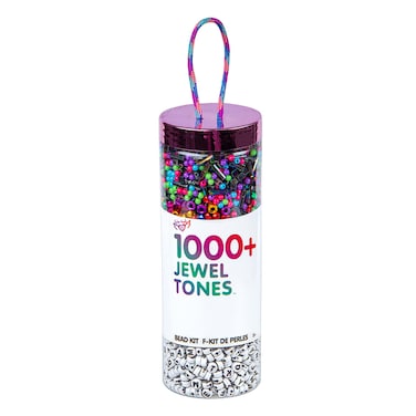 Fashion Angels Alphabet Beads to GO 12632 1000 Jewel Toned Beads  Alphabet Letters ScreenFreeArts and CraftJewelry Making Great Gift or Reward Recommended for Ages 8 and Up