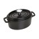 Staub Cast Iron 1qt Oval Cocotte  Matte Black Made in France