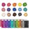 Pixiss Epoxy Resin Dye Mica Powder 15 Powdered Pigments Set Soap Dye Hand Soap Making Supplies Eyeshadow and Lips Makeup Dye Slime Pigment