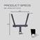 HulkFit YDip Bar Attachment for Wall Mounted Power Cage Black