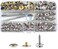 180 Pieces Canvas Snap Kit BetterJonny Stainless Steel Screws Snaps 38 Socket Marine Grade Canvas and Upholstery Boat Cover Snaps Button Fastener with 3 Setting Tools for DIY Furniture Silver