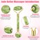 Jade Roller and Gua Sha Tool SetAntiAging Treatment Lifting Massage Suitable for Facial Wrist Neck and Body Muscles to Stimulate Blood Flow and Promote Collagen Formation Green