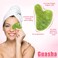 Jade Roller and Gua Sha Tool SetAntiAging Treatment Lifting Massage Suitable for Facial Wrist Neck and Body Muscles to Stimulate Blood Flow and Promote Collagen Formation Green