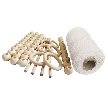 Macrame Cord Kit  220 Yards 3mm Macrame Supplies  Natural Macrame Rope Macrame Beads Wood Ring  Wooden Stick Soft Macrame String for Wall Hanging Plant Hangers Crafts Knitting