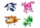 Super Wings EU750040B TransformABots 4 Pack2 Paul Dizzy Supercharged Mira and Golden Boy Mixed Colours