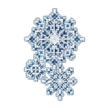 Mill Hill Snowflakes Beaded Counted Cross Stitch Ornament Kit 2010 Winter Holiday MH180303