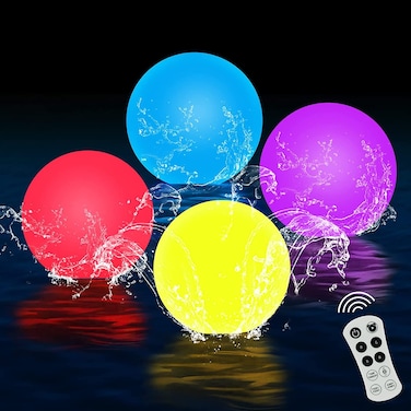 Astarexin 2Pcs Floating Pool Lights That Float Hot Tub Pool Floating Light