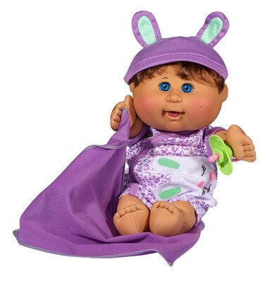 Cabbage Patch Kids 125 Naptime Babies  Blonde HairBlue Eye Girl Baby Doll Lavender Sleep Sack Fashion