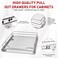 Tksrn Pull Out Cabinet Organizer Heavy Duty Slide Out Pantry Sliding Drawer for Kitchen Bathroom Home 124 W x 21 D Wire Frame Chrome Finish