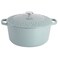 Spice by Tia Mowry Savory Saffron 6Qt Cast Iron Dutch Oven wEmbossed Lid  Aqua Blue 6Quart