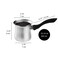 DESTALYA Turkish Coffee Pot Stainless Steel  1014 fl oz ibrik Briki Coffee Pot  Small Hot Pot with Spout for Stove top  Turkish Coffee Cezve Coffee Pot Black