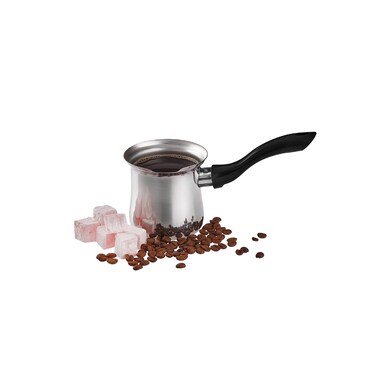 DESTALYA Turkish Coffee Pot Stainless Steel  1014 fl oz ibrik Briki Coffee Pot  Small Hot Pot with Spout for Stove top  Turkish Coffee Cezve Coffee Pot Black