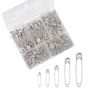 Hongyitime 550 Pack Safety Pins for Sewing Craft ClothSafety Pins AssortedSafety PinSmall Safety PinsSafety Pins BulkLarge Safety Pins Use DIY Art Jewelry Making with Storage Box