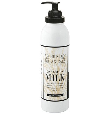 Archipelago Botanicals Oat Milk Lotion Nurturing and Soothing Daily Lotion for Dry Skin Scented Body Lotion Free from Parabens Phthalates and GMOs 18 oz