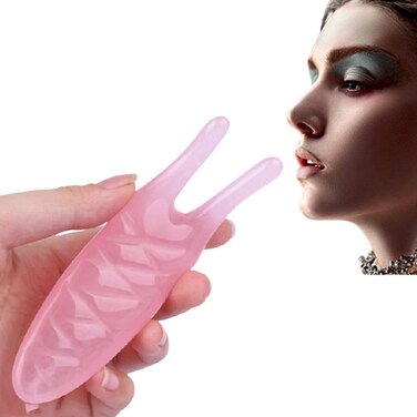 Gua Sha Facial ToolsRcool Guasha Tool for FaceGua Sha Massage Tool for NoseFaceBodyRelieve RhinitisTensions and Reduce Puffiness Amber