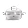 Fissler OriginalProfi Collection Stainless Steel 11 Inch 51 Quart Round Roaster with High Dome Metal Lid